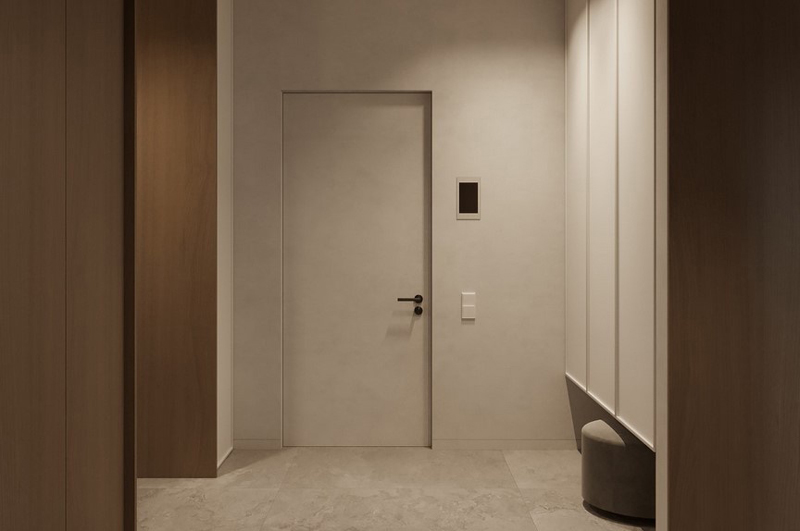 大套二原木裝修風格入-口