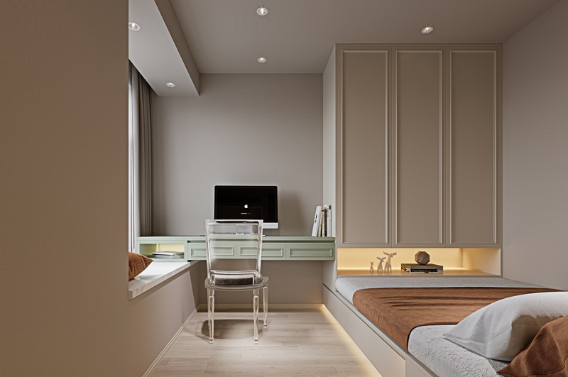 110平三室兩廳兩衛簡歐裝修效果圖