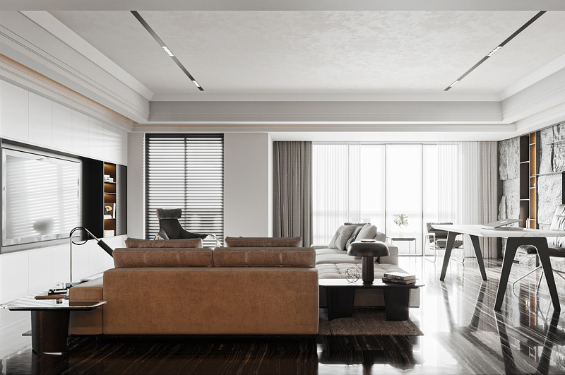 簡約大氣的90平現代裝修效果圖