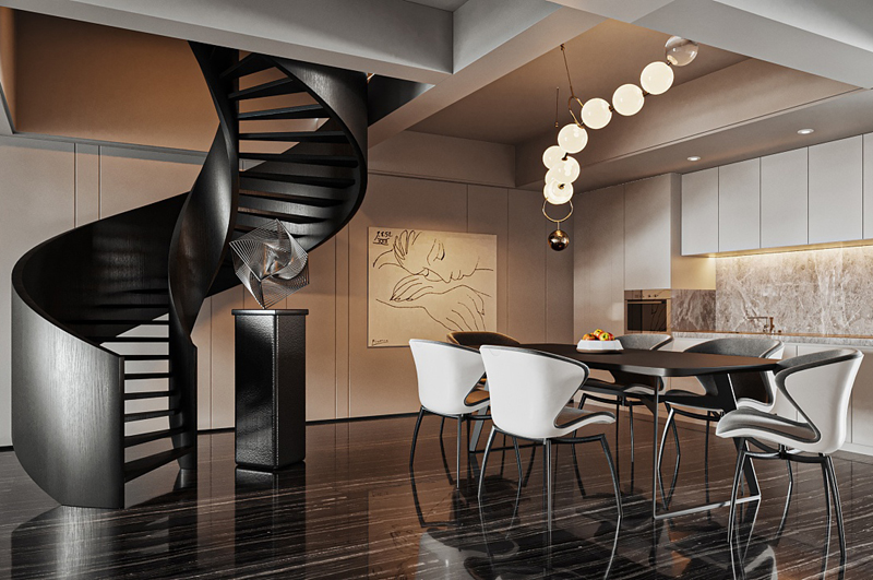 簡約大氣的90平現代裝修效果圖